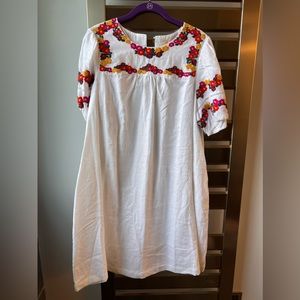 NWT Boden Embroidered Linen Dress